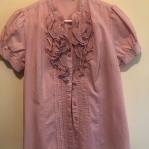 Pink Short Sleeve Blouse